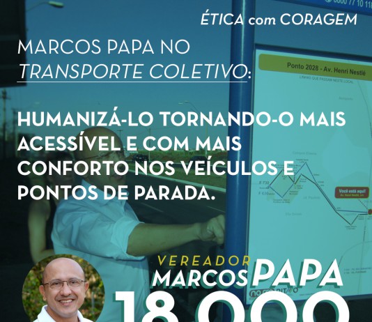 Marcos Papa no Transporte Coletivo