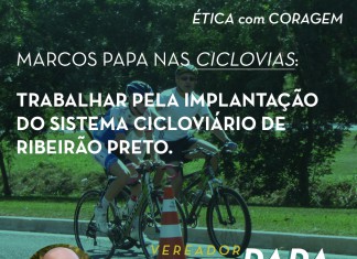 Marcos Papa nas Ciclovias