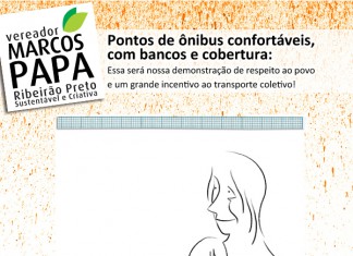 Pontos de ônibus confortáveis, com bancos e coberturas