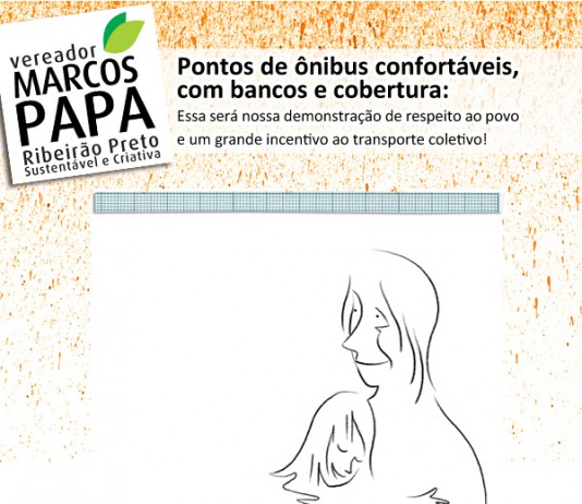 Pontos de ônibus confortáveis, com bancos e coberturas