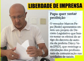 Papa faz decreto contra restrição de imprensa e comunicação nas unidades de Saúde
