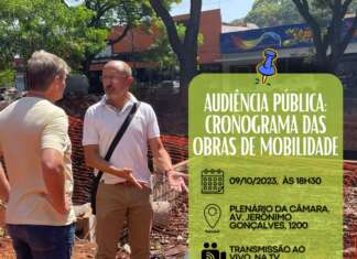 Audiência debaterá cronograma das obras de mobilidade